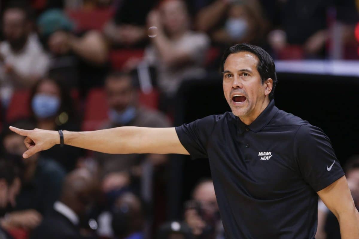 Miami Heat head coach Erik Spoelstra and his staff will coach Team Durant in the 2022 NBA All-Star Game