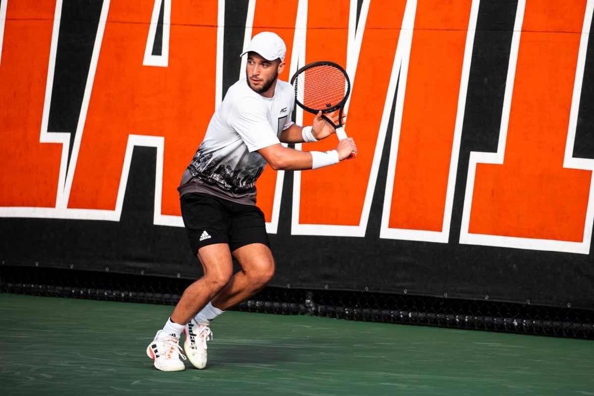 Dan Martin is eliminated in the second round of the NCAA Singles Championship